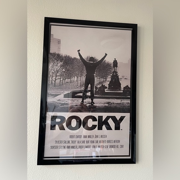 Other - Rocky Balboa Poster Canvas - Black Frame 18” L x 12” W - Motivational, Vintage